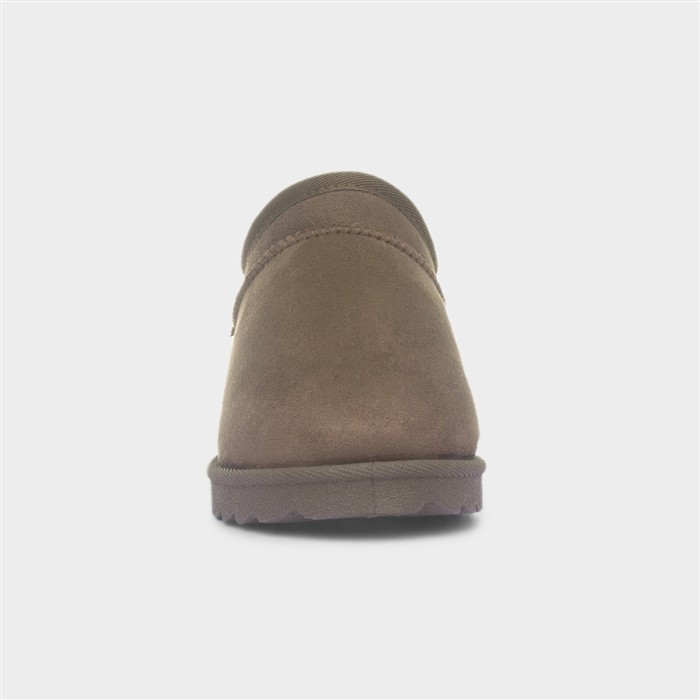 Carly Girls Chocolate Brown Slip On Boot