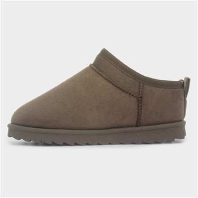Carly Girls Chocolate Brown Slip On Boot