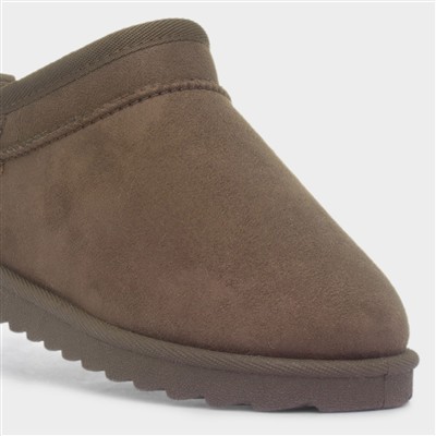 Carly Girls Chocolate Brown Slip On Boot