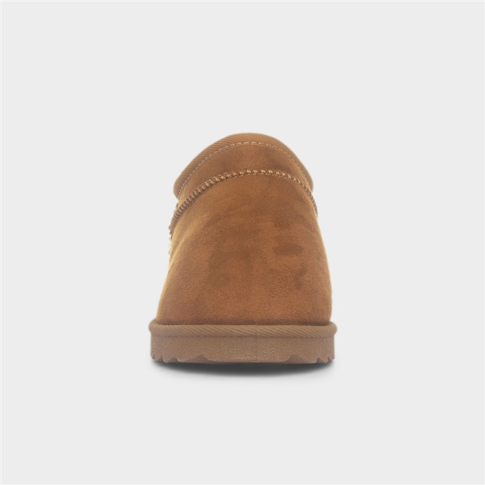 Carly Girls Chestnut Brown Slip On Boots