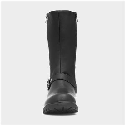 Kerstin Girls Black Zip Up Boot