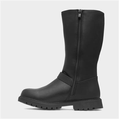 Kerstin Girls Black Zip Up Boot