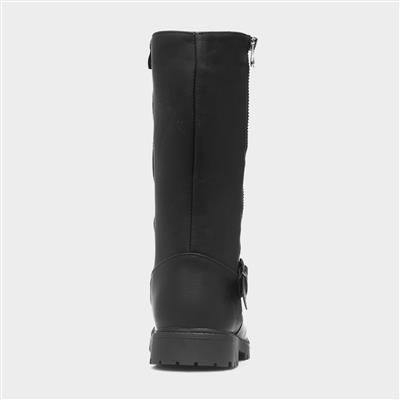 Kerstin Girls Black Zip Up Boot