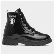 Wednesday Kids Black Patent Lace Up Ankle Boot (Click For Details)