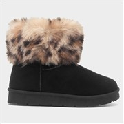 Little Diva Macie Girls Black Faux Fur Boot (Click For Details)