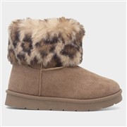 Little Diva Macie Girls Taupe Faux Fur Boot (Click For Details)