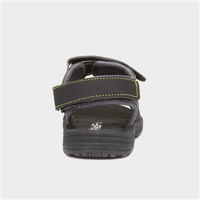 Kids Black Sporty Sandal