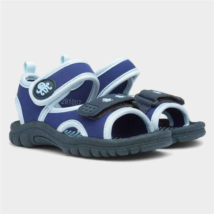 Boys Navy and Blue Easy Fasten Sandal