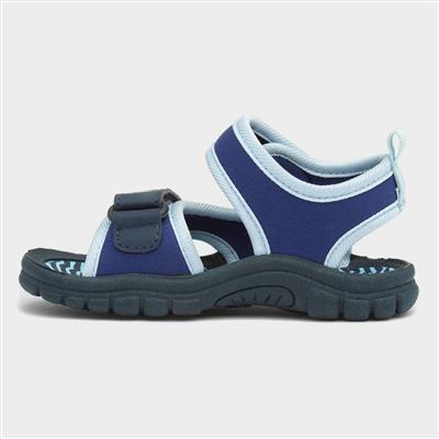 Boys Navy and Blue Easy Fasten Sandal