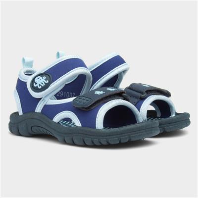 Boys Navy and Blue Easy Fasten Sandal