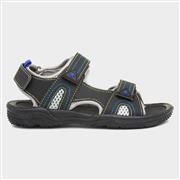 Red Fish Boys Black Easy Fasten Sandal (Click For Details)