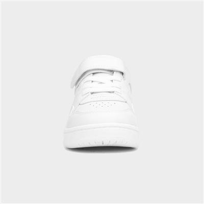 Ronaldo Kids White Easy Fasten Shoe