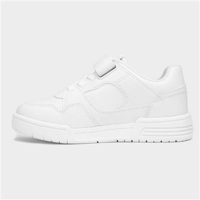 Ronaldo Kids White Easy Fasten Shoe
