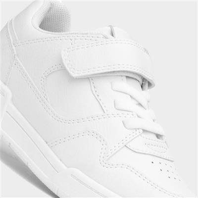 Ronaldo Kids White Easy Fasten Shoe