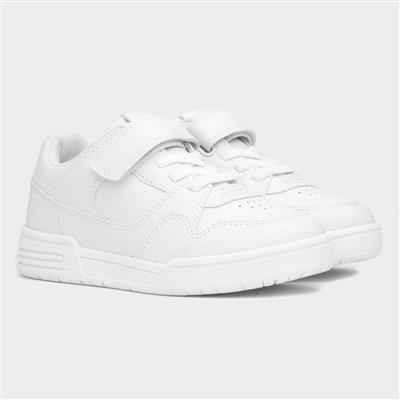 Ronaldo Kids White Easy Fasten Shoe
