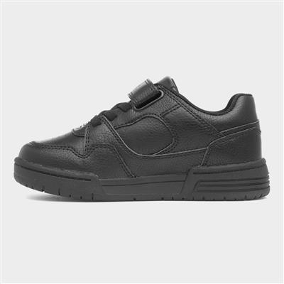 Ronaldo Kids Black Easy Fasten Shoe