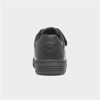 Ronaldo Kids Black Easy Fasten Shoe