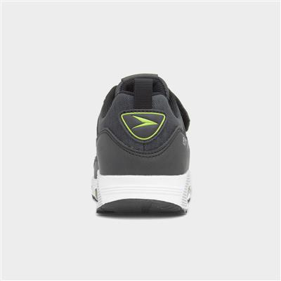 Barnes Kids Black Easy Fasten Trainer