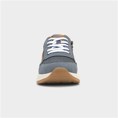 Toney Kids Blue Lace Up Trainer