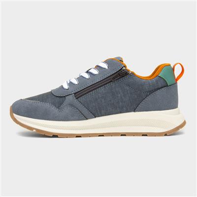 Toney Kids Blue Lace Up Trainer