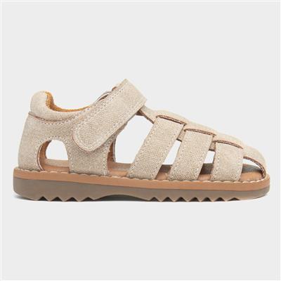 Holyrood Kids Beige Easy Fasten Sandal