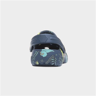 Cannock Boys Navy Dinosaur Print EVA Clog