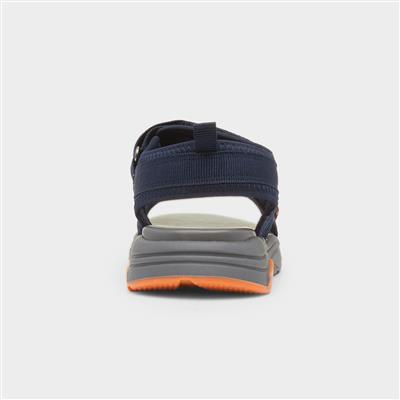 Brecon Boys Navy Easy Fasten Sandal