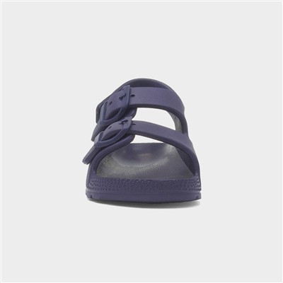 Kids Navy Double Buckle Easy Fasten EVA Sandal