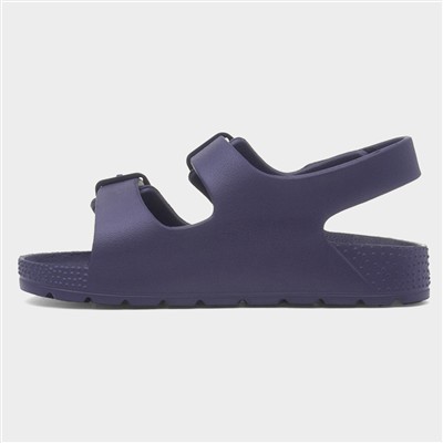 Kids Navy Double Buckle Easy Fasten EVA Sandal