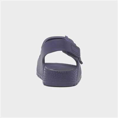 Kids Navy Double Buckle Easy Fasten EVA Sandal