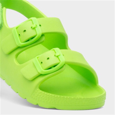 Kids Lime Double Buckle EVA Sandal