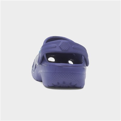 Kids Navy Shark Slip On EVA Clog