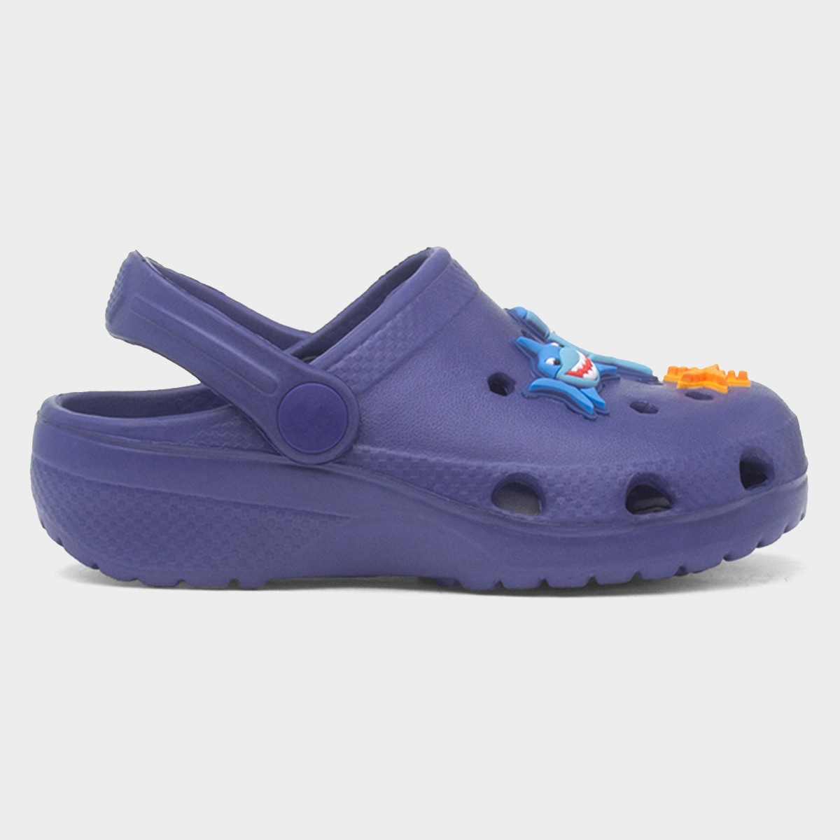 Kids Navy Shark Slip On EVA Clog