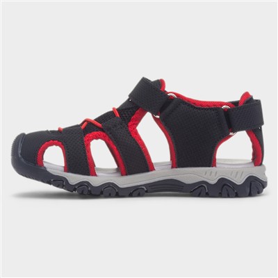 Kids Black Fisherman Sandal