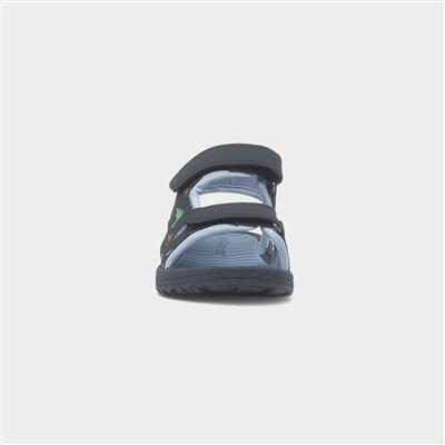 Colton Boys Blue Dino Easy Fasten Sandal