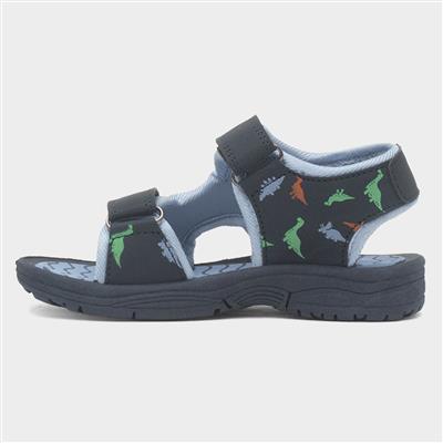 Colton Boys Blue Dino Easy Fasten Sandal