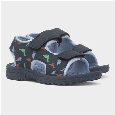 Colton Boys Blue Dino Easy Fasten Sandal