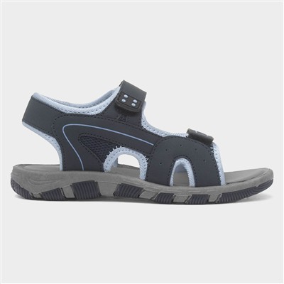 Navy Triple Easy Fasten Sports Sandal