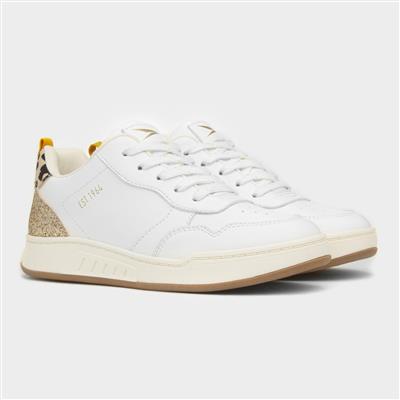 Gabriela Kids White Lace Up Trainer