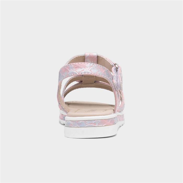 Rosalie Girls Pink Iridescent Sandal