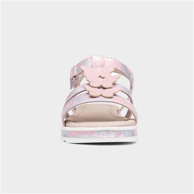Rosalie Girls Pink Iridescent Sandal