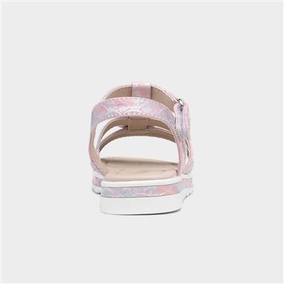 Rosalie Girls Pink Iridescent Sandal