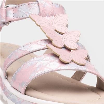 Rosalie Girls Pink Iridescent Sandal