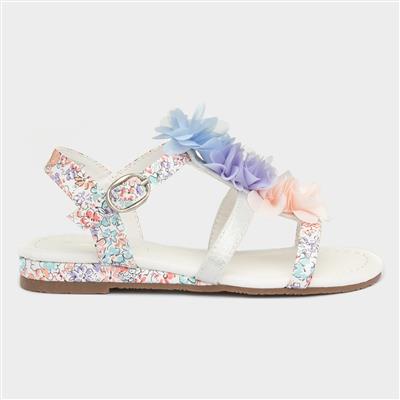 Girls Multi Coloured Floral Sandal