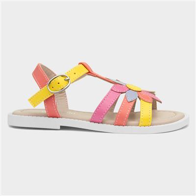 Walkright Girls Multi Coloured Flower Sandal-292058 | Shoe Zone