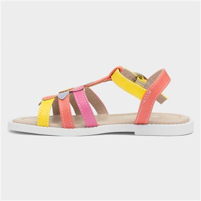 Walkright Girls Multi Coloured Flower Sandal-292058 | Shoe Zone