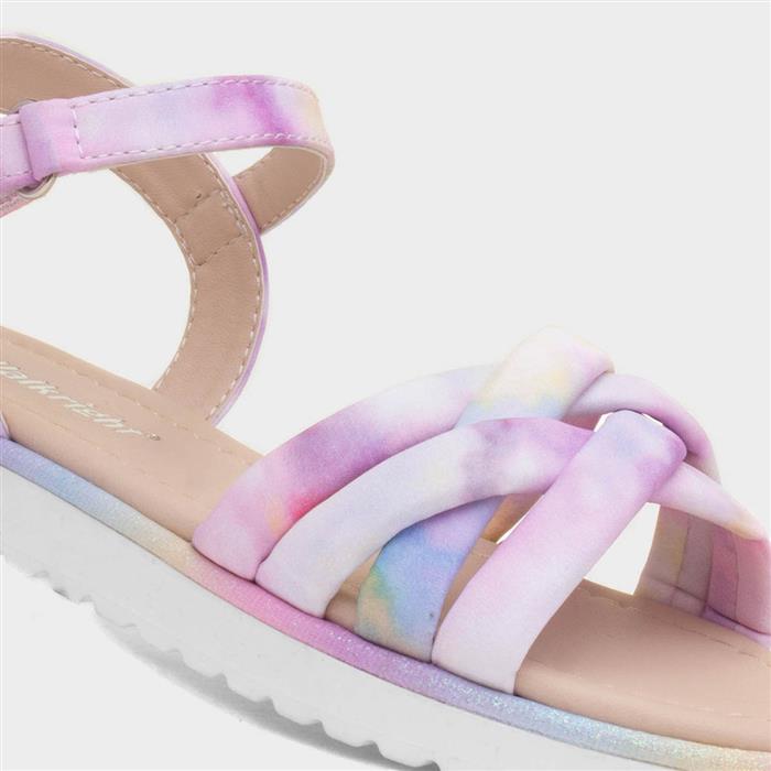 Ulrika Girls Multi Marble Flat Sandal