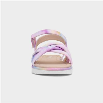 Ulrika Girls Multi Marble Flat Sandal