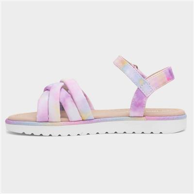 Ulrika Girls Multi Marble Flat Sandal