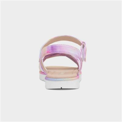 Ulrika Girls Multi Marble Flat Sandal